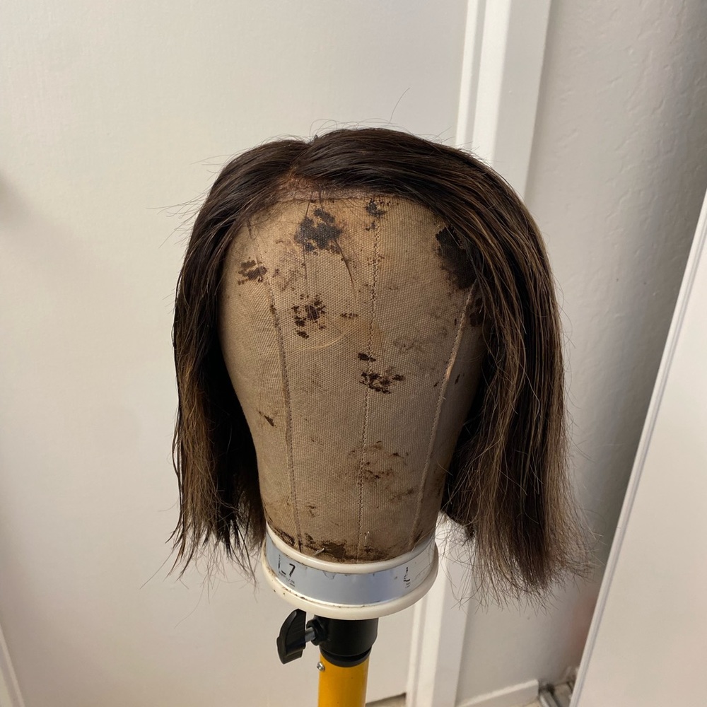 Full lace highlighted human hair wig